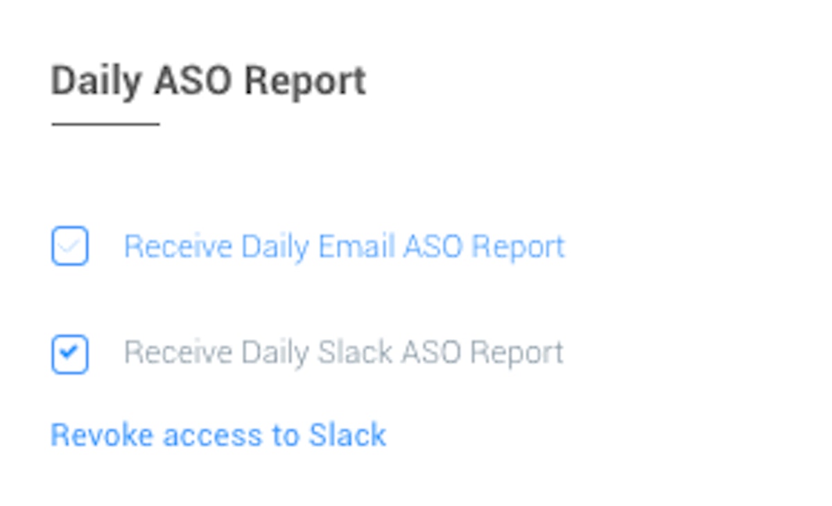 AppTweak ASO Report on slack - step 4